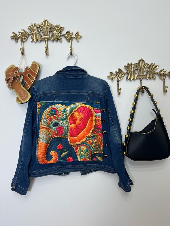 Parasuco Jackets & Blazers - “Empress Elephant Upcycled Denim Jacket”  Xl